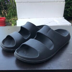 Aerie Double Strap Men’s Black Slide Sandals Size 10